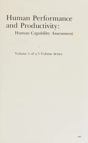 Cover of Human Performance and Productivity