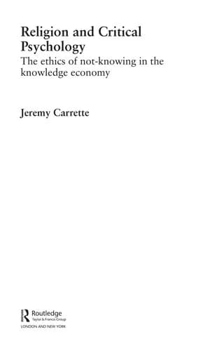 Cover of Religion and Critical Psychology