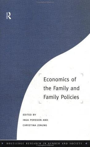 Cover of Economics of the Family and Family Policies