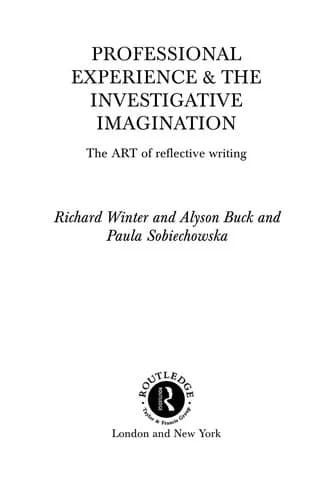 Cover of Professional Experience and the Investigative Imagination