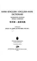 Cover of Hani-English - English-Hani Dictionary