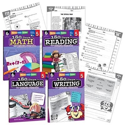 Cover of 180 Days™: Reading, Math, Writing, & Language for Grade 5: 4-Book Set