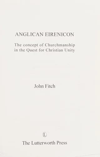 Cover of Anglican Eirenicon