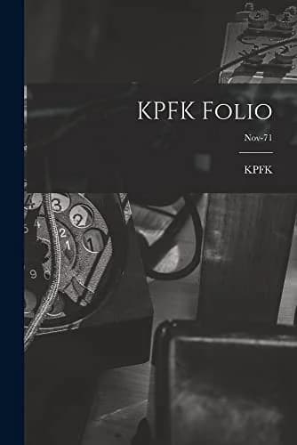 Cover of KPFK Folio; Nov-71