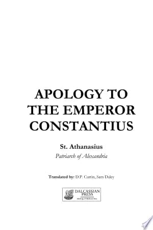 Cover of Apology to the Emperor Constantius