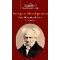 Cover of Schopenhauer: Parerga and Paralipomena: Volume 1