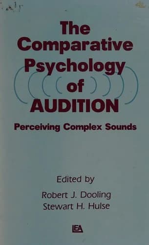 Cover of The Comparative Psychology of Audition