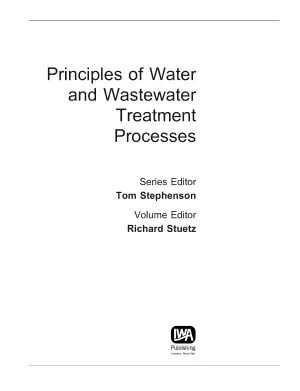 Cover of Principles of Water and Wastewater Treatment Processes
