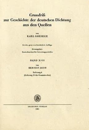 Grundriss Zur Geschichte Der Deutschen Dichtung Aus Den Quellen
