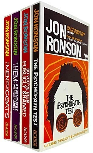 Cover of Jon Ronson 4 Books Bundle Collection Set (The Psychopath Test, So You've Been Publicly Shamed)