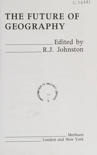 Cover of The Future of Geography (RLE Social & Cultural Geography)