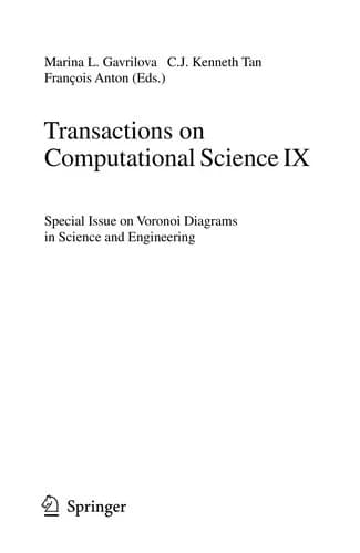 Cover of Transactions on Computational Science IX