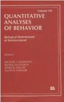Cover of Biological Determinants of Reinforcement