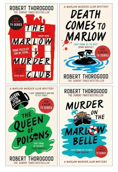 Cover of Marlow Murder Club Mysteries by Robert Thorogood 4 Books Collection Set - Fiction - Paperback