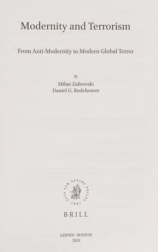 Cover of Modernity and Terrorism
